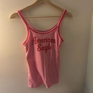 American Eagle pink and red tank top